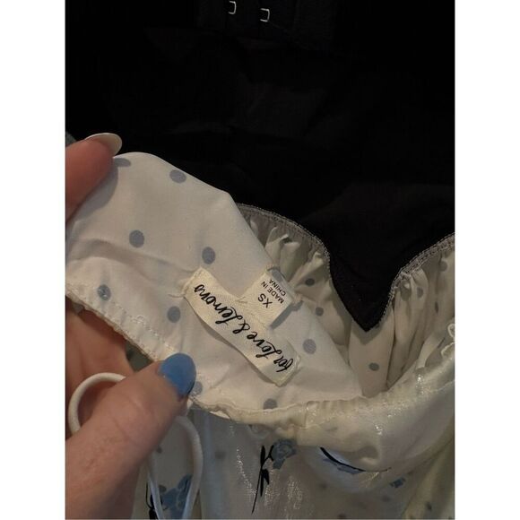 NWT For Love & Lemons Marcella Black & White Floral Mini Dress Size XS - Picture 5 of 11